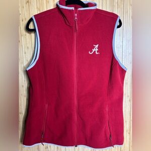 Alabama Columbia Red Fleece Vest Sleeveless Cozy